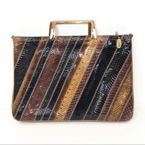 Vintage 1970’s Snakeskin Leather Bag by Varon
